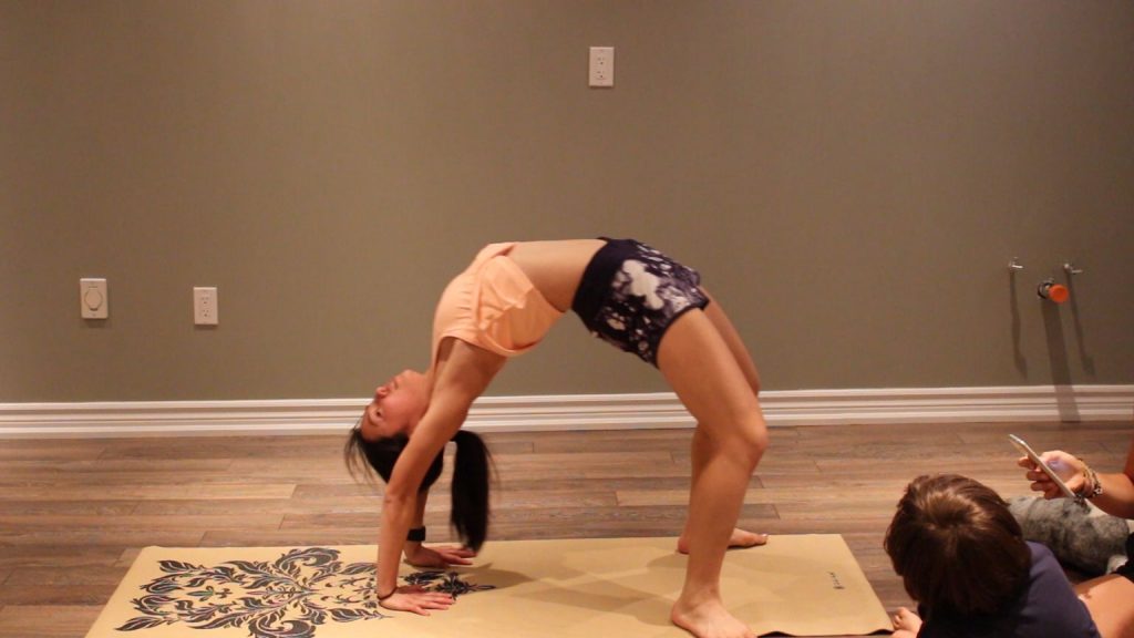 yoga wheel pose