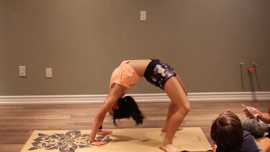 yoga wheel pose