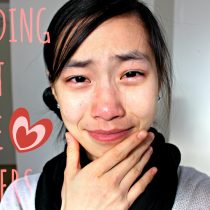 selfie crying happy