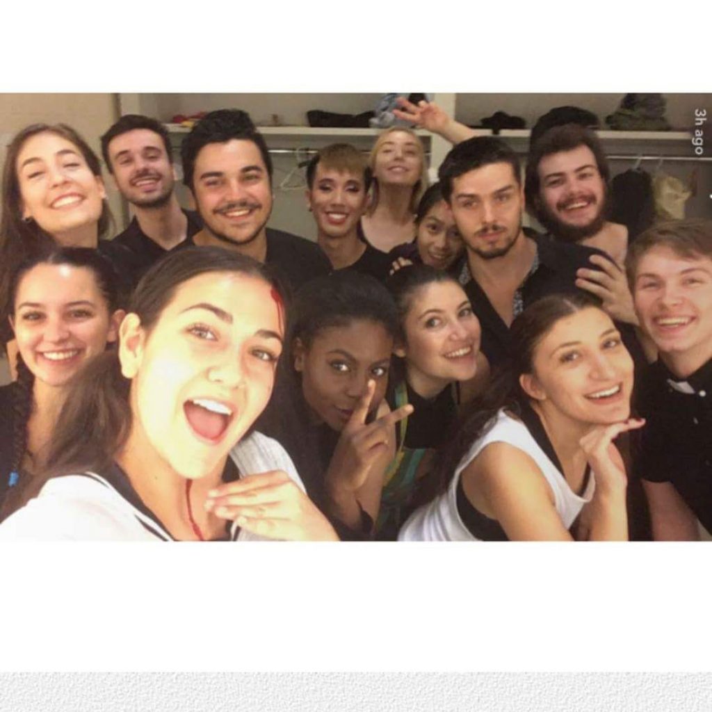 year three acting class carried away on the crest of a wave backstage