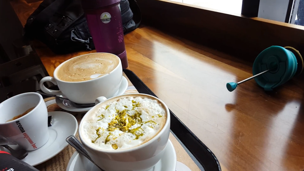 pistachio latte coffe aroma espresso