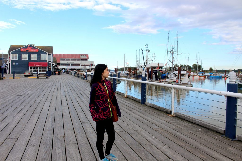 Vancouver, pier, dock, selfie