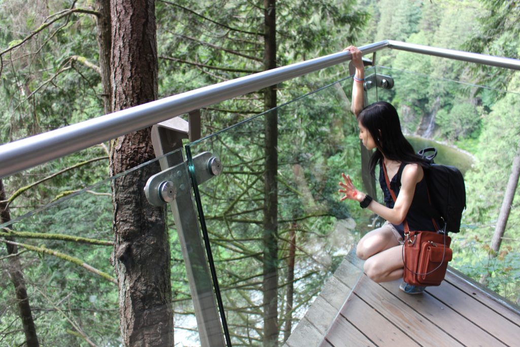 Vancouver, selfie, railing, nature