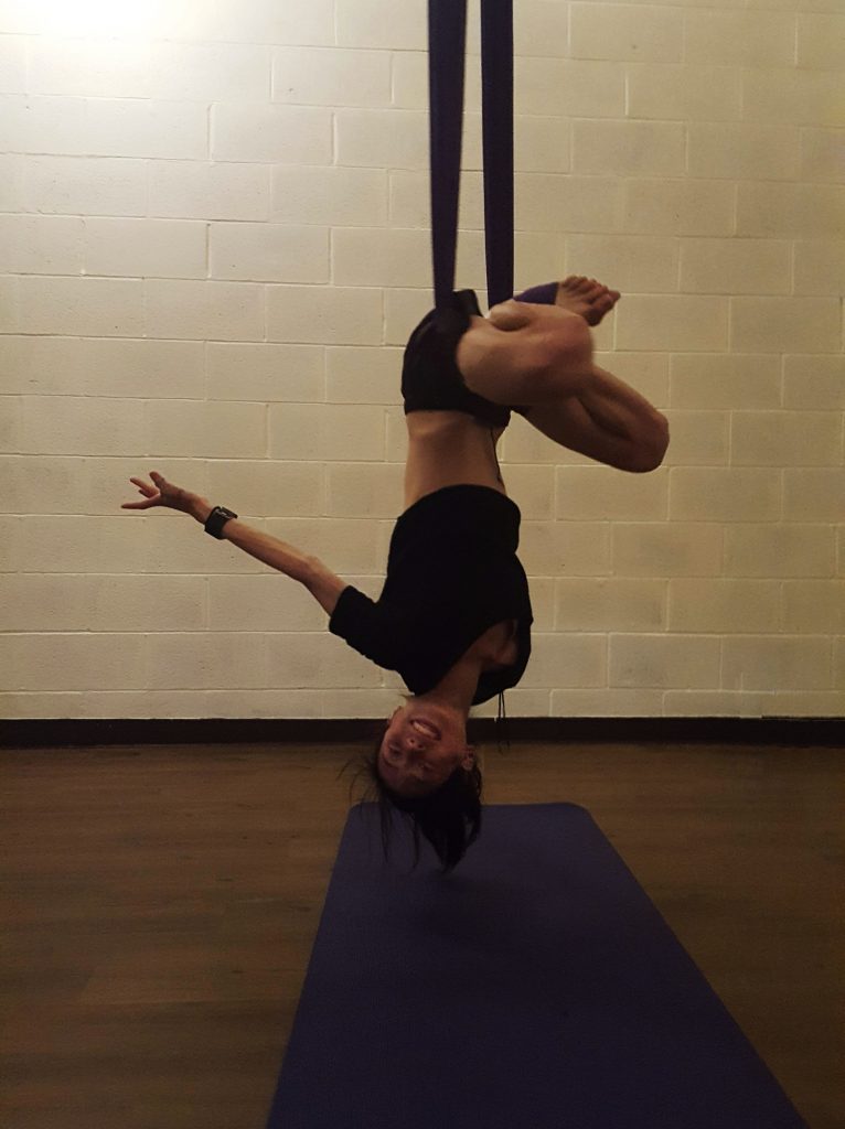 yoga, trapeze, selfie, flying, fun, inversion