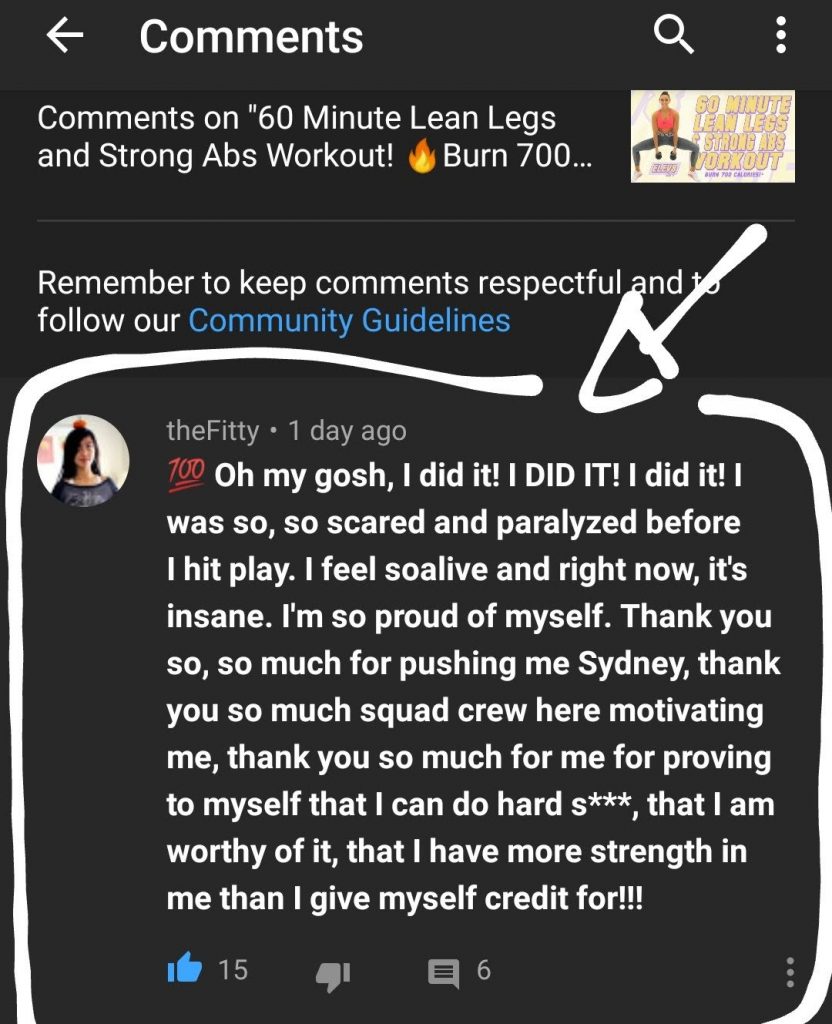 sydney cummings comment
