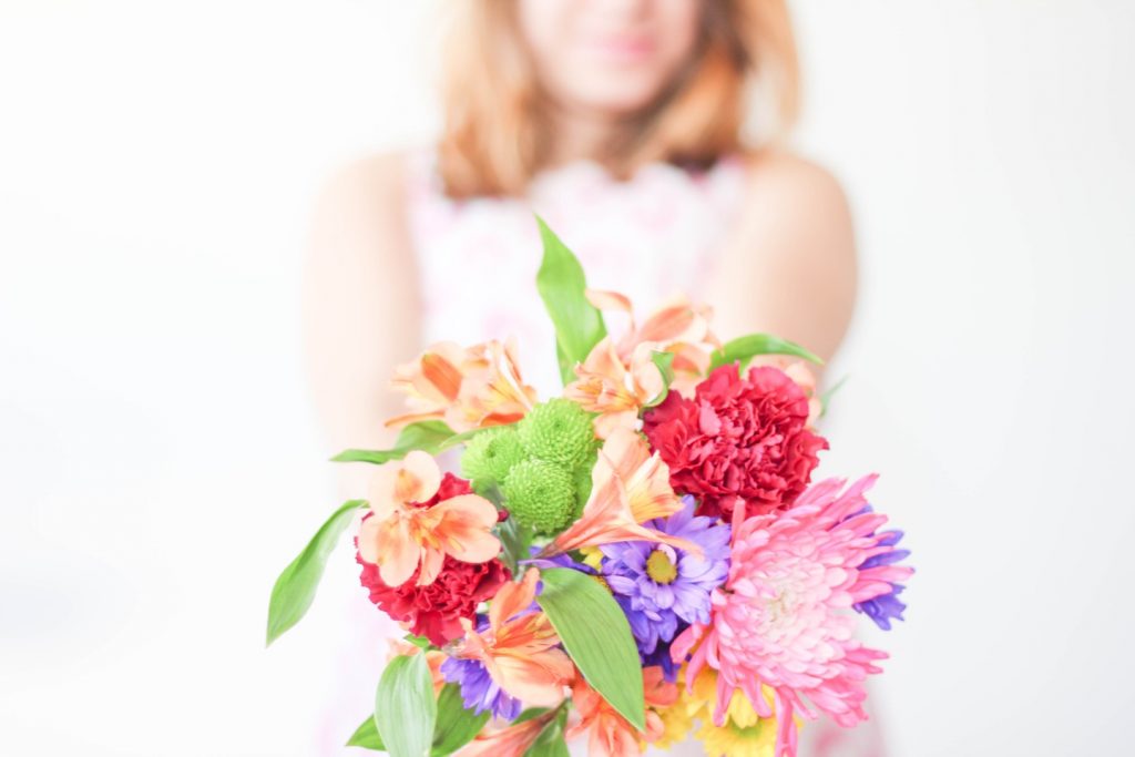 flowers woman
