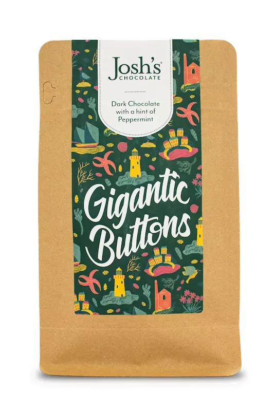 Joshs Chocolate Gigantic Dark Chocolate with Peppermint Buttons png
