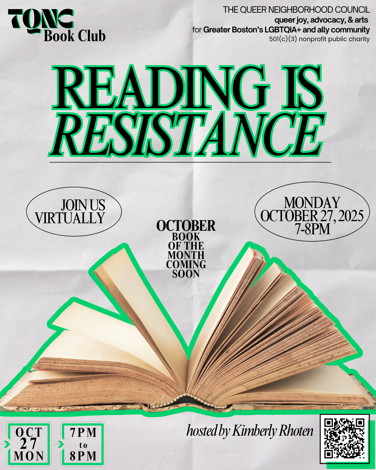 Reading is Resistance: October Book Club