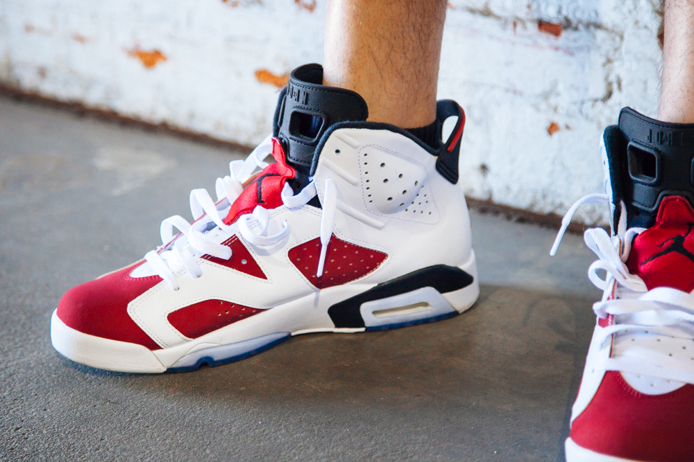 jordan 6 carmine black laces