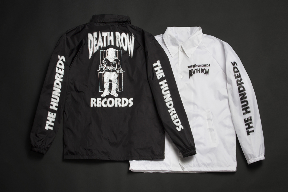 The Hundreds x Death Row, Death Row Collaboration, Death Rows Records, Death Row Records, Death Row Records Wind Breaker, Death Rows Records Coaches Jacket