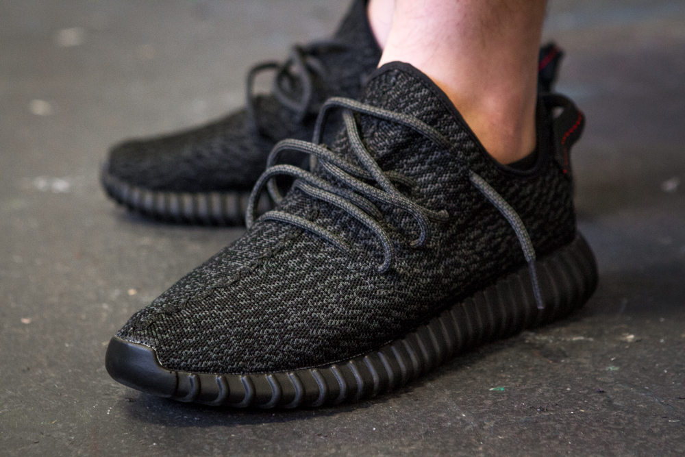 black and grey yeezys