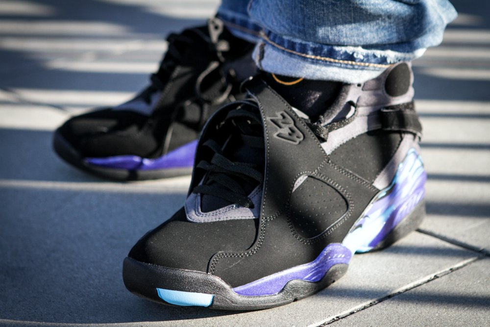 jordan 8 aqua on feet