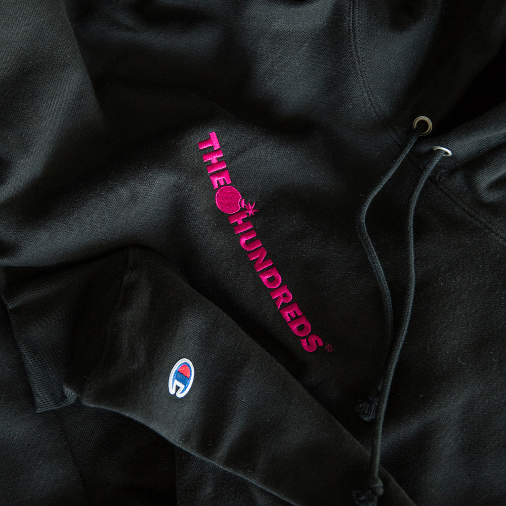 the hundreds x champion hoodie