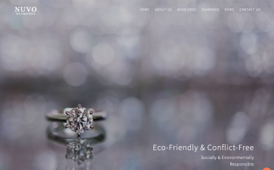 Nuvo Diamond website screenshot