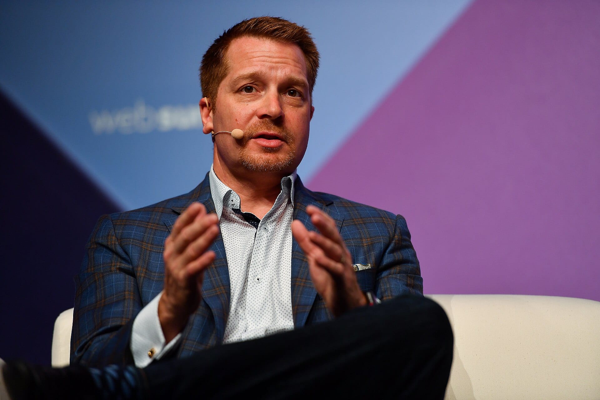 George Kurtz, CrowdStrike's chief executive, speaking on a conference stage