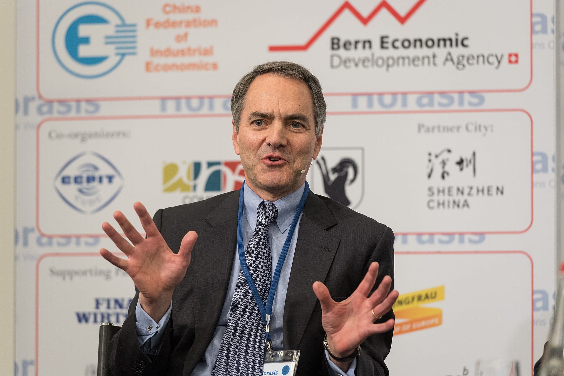 William Meaney, chief executive of Iron Mountain, speaking at the Horasis China Meeting in Interlaken, Switzerland