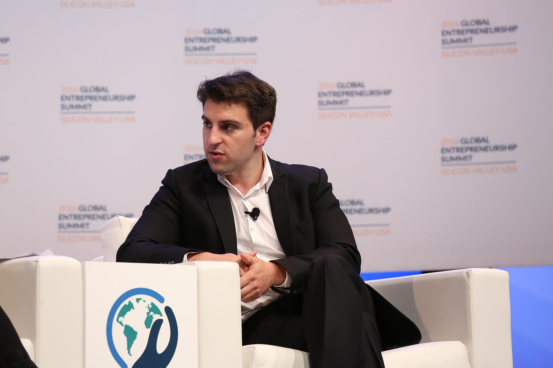 Airbnb co-founder and CEO Brian Chesky speaking at the 2016 Global Entrepreneurship Summit