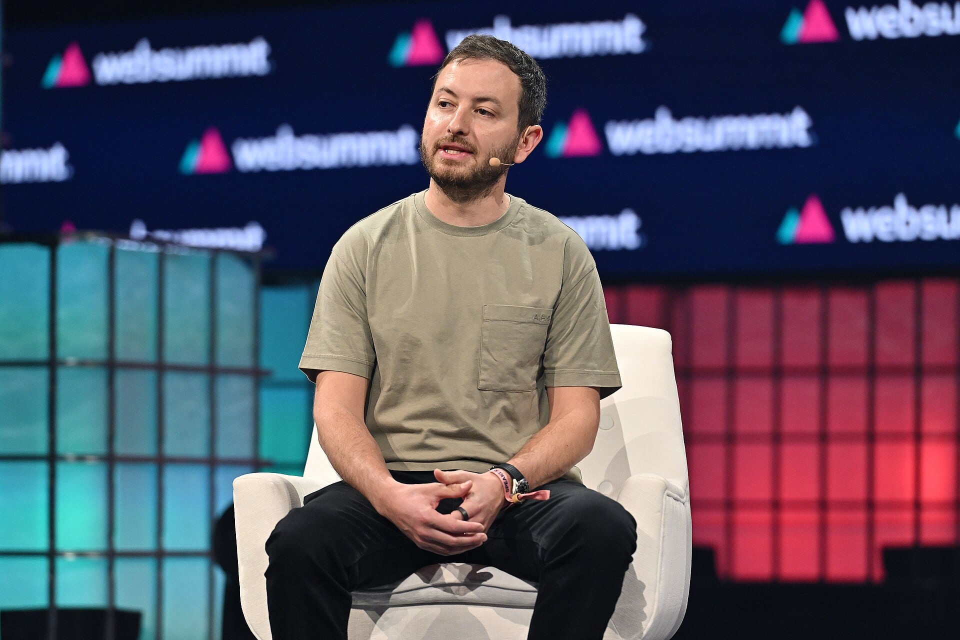 Daniel Yanisse, co-founder and chief executive of Checkr, speaking on Centre Stage at Web Summit 2023 in Lisbon