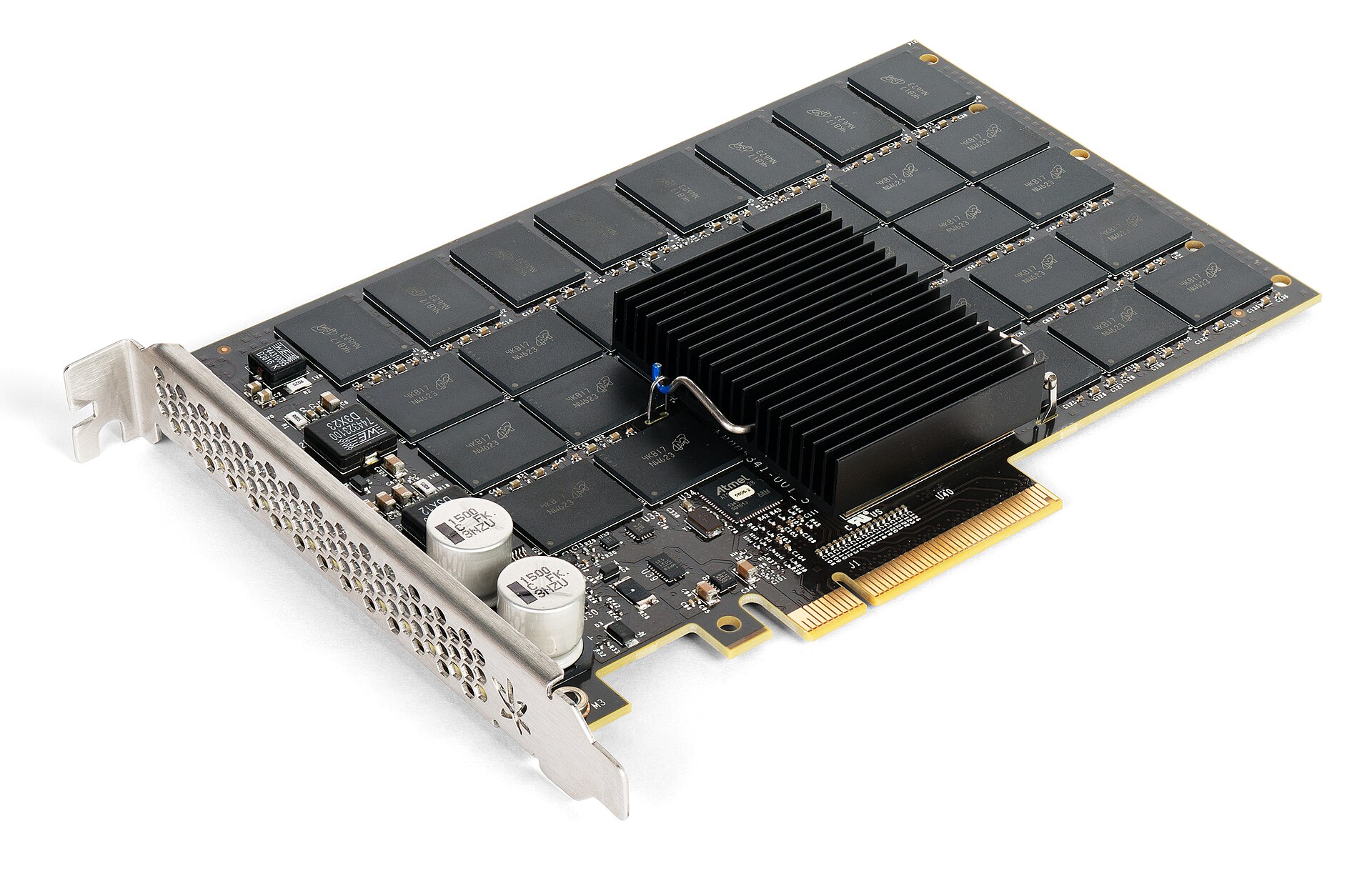 A SanDisk-branded enterprise PCIe flash storage card densely packed with NAND flash packages