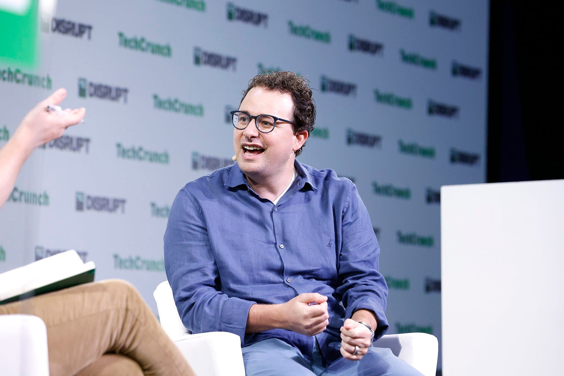 Dario Amodei speaking on a panel