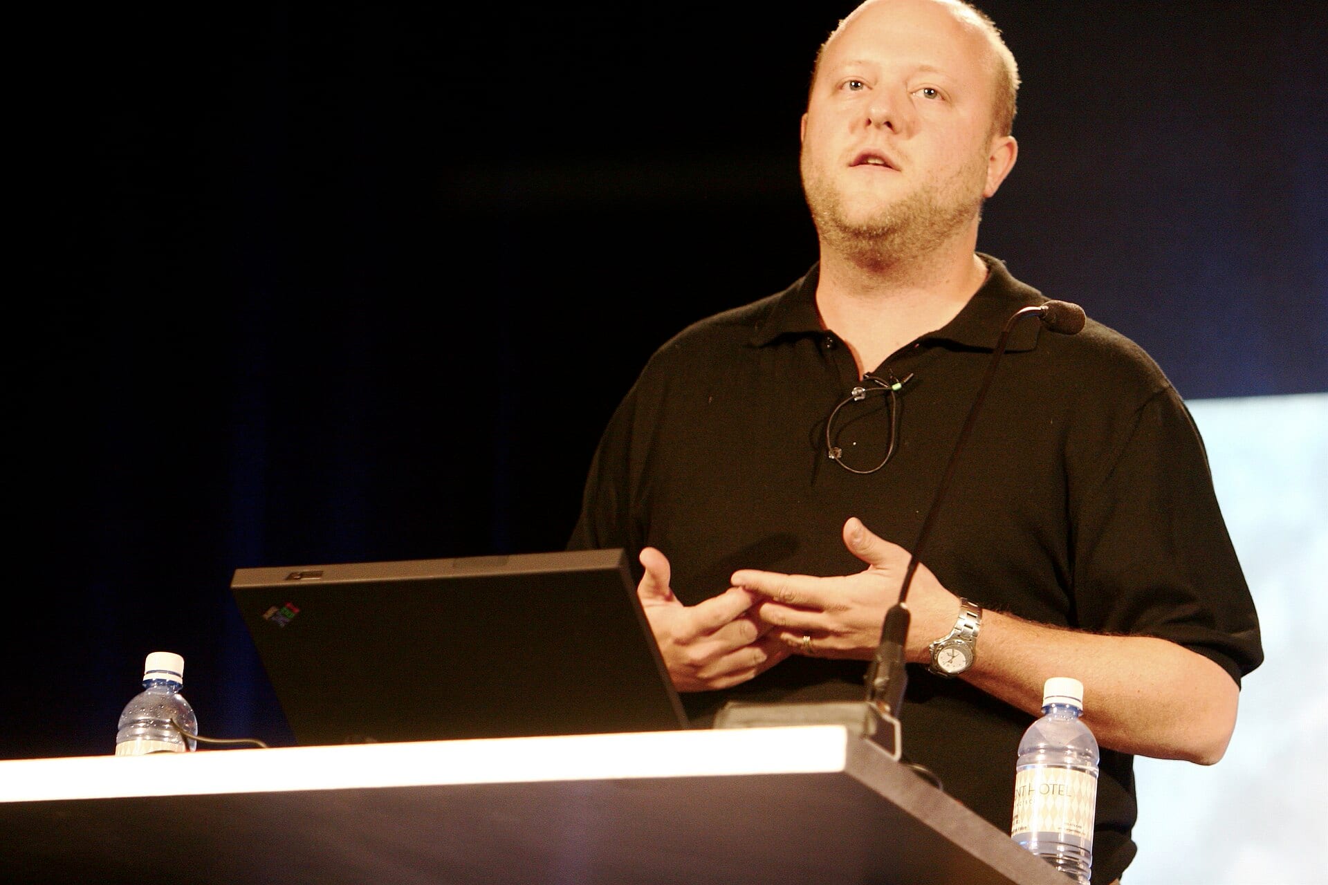 Jeremy Allaire, co-founder and chief executive of Circle, speaking on stage at the Web 2.0 Conference in 2005