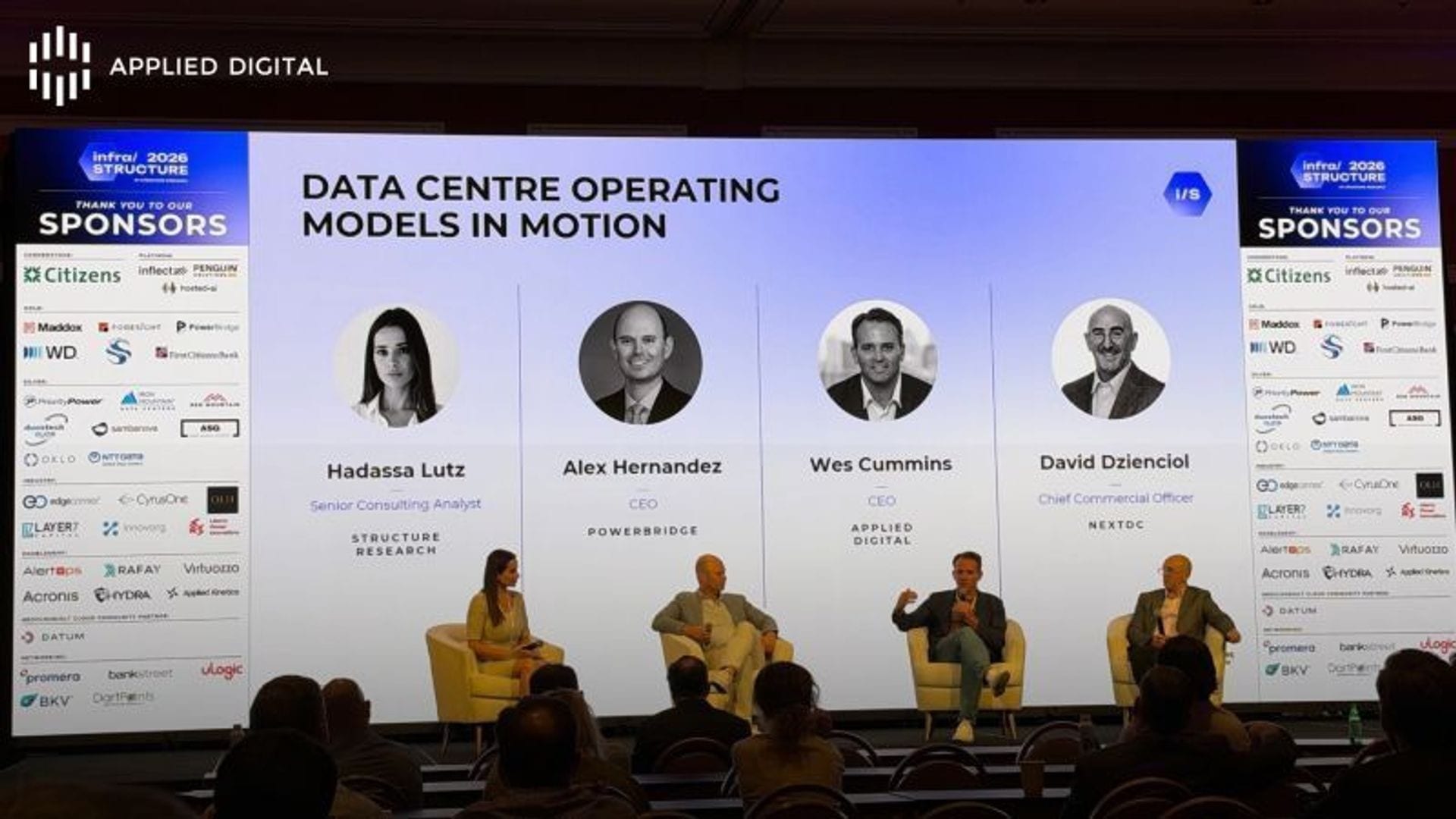 Applied Digital chief executive Wes Cummins on a panel at the infra/STRUCTURE conference in Las Vegas