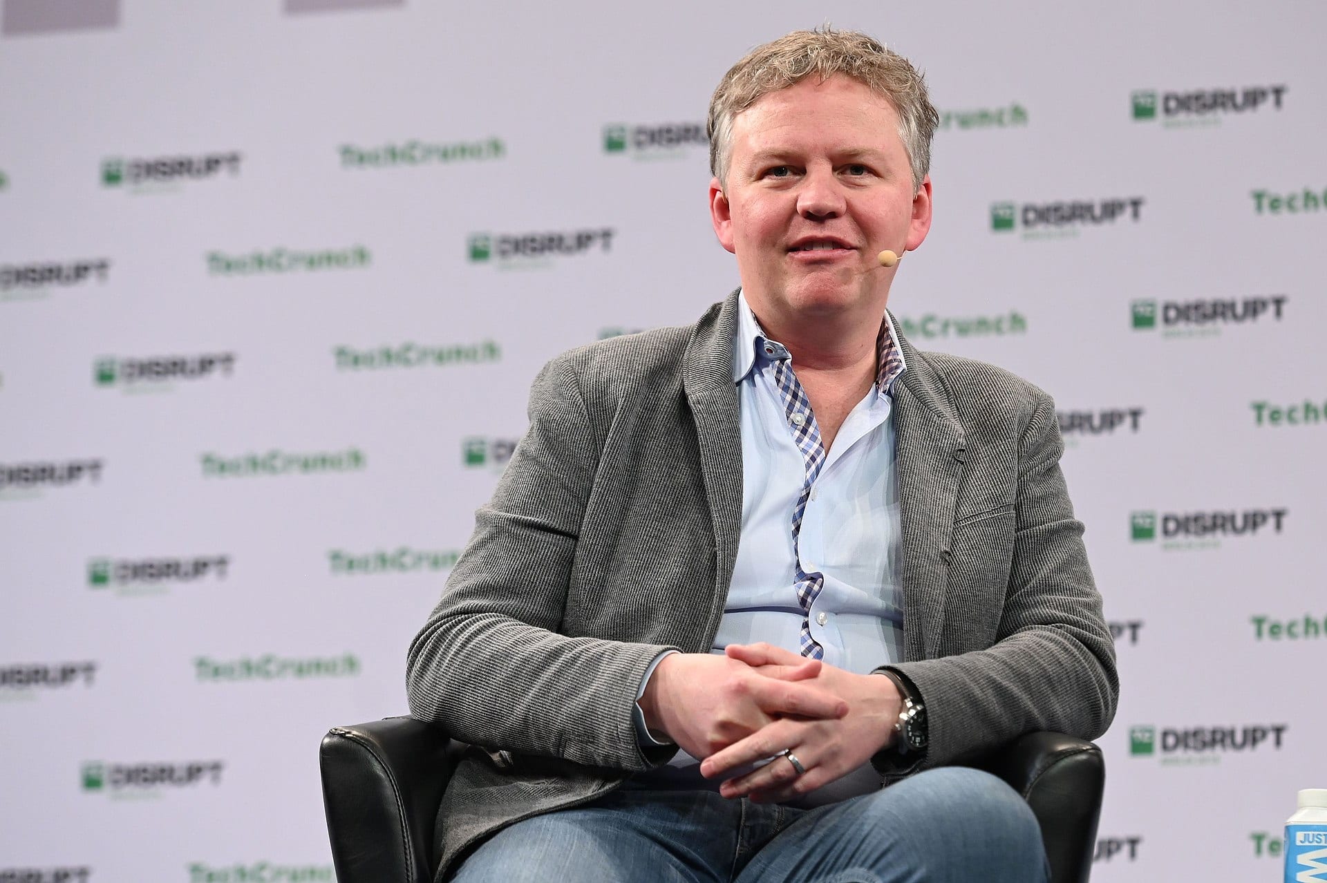 Matthew Prince, co-founder and chief executive of Cloudflare, speaking at TechCrunch Disrupt