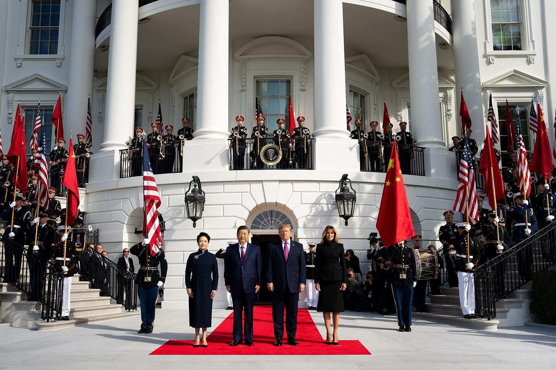 President Xi Jinping and President Donald Trump at the state arrival ceremony for China's state visit to Washington, September 24, 2026