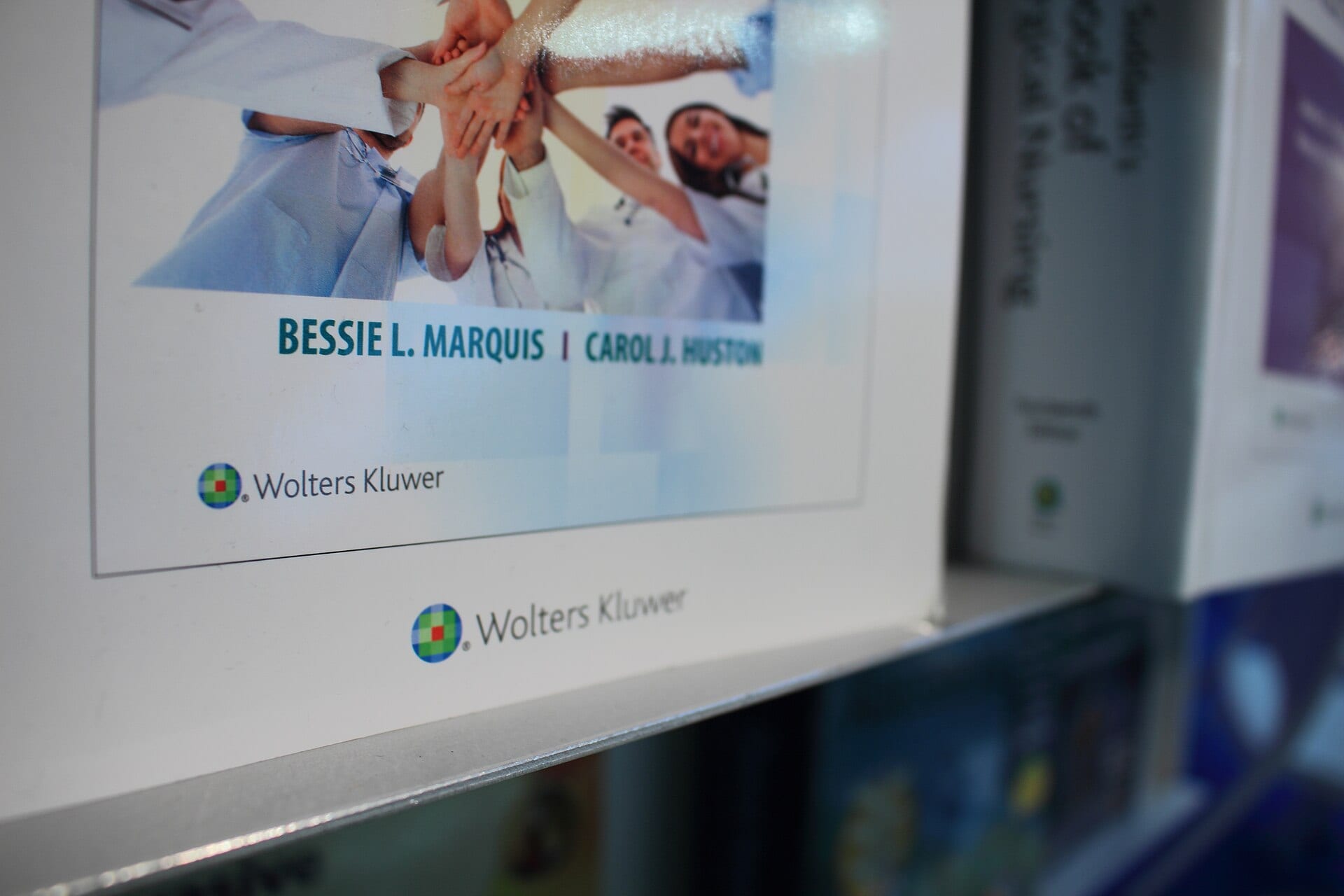Wolters Kluwer health-education titles on display at the London Book Fair