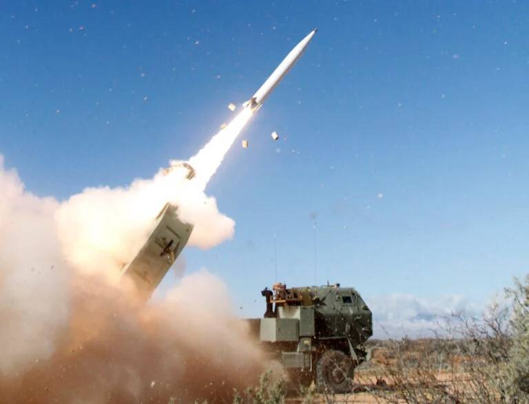 A Precision Strike Missile launches from White Sands Missile Range in a test firing