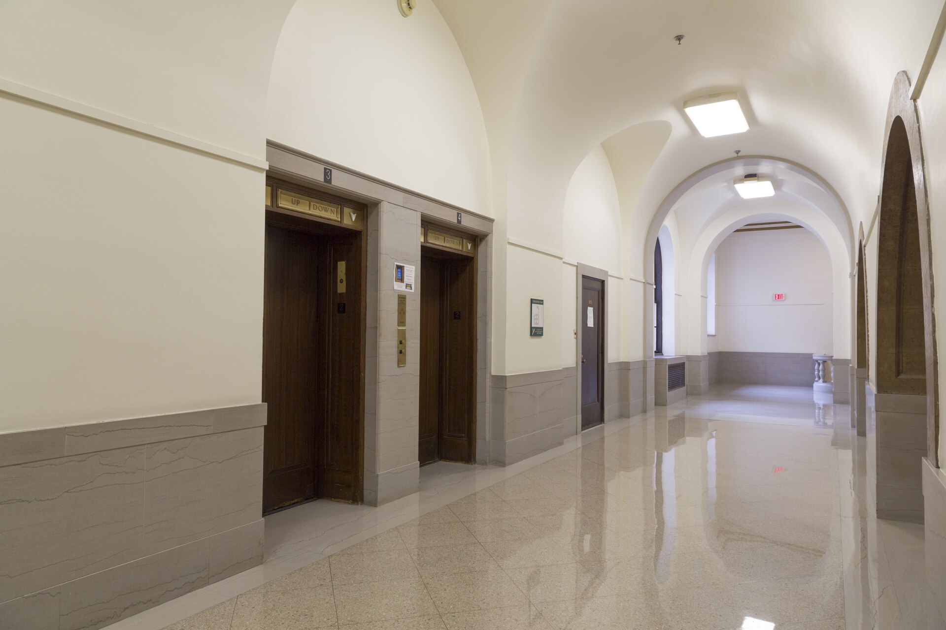 The inner courtyard of the Internal Revenue Service Building in Washington, D.C.