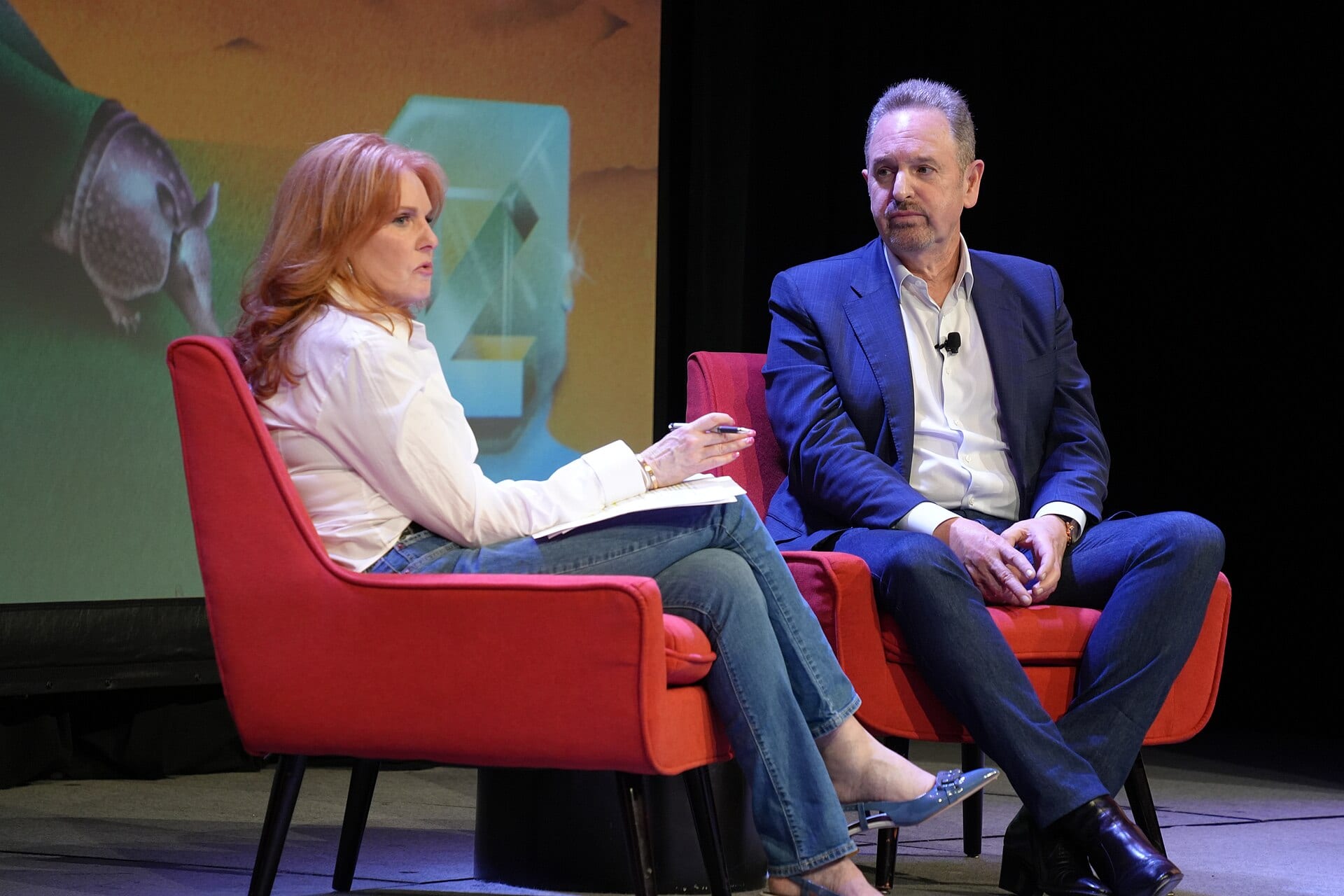 Arm CEO Rene Haas interviewed by Liz Claman at SXSW in March 2025