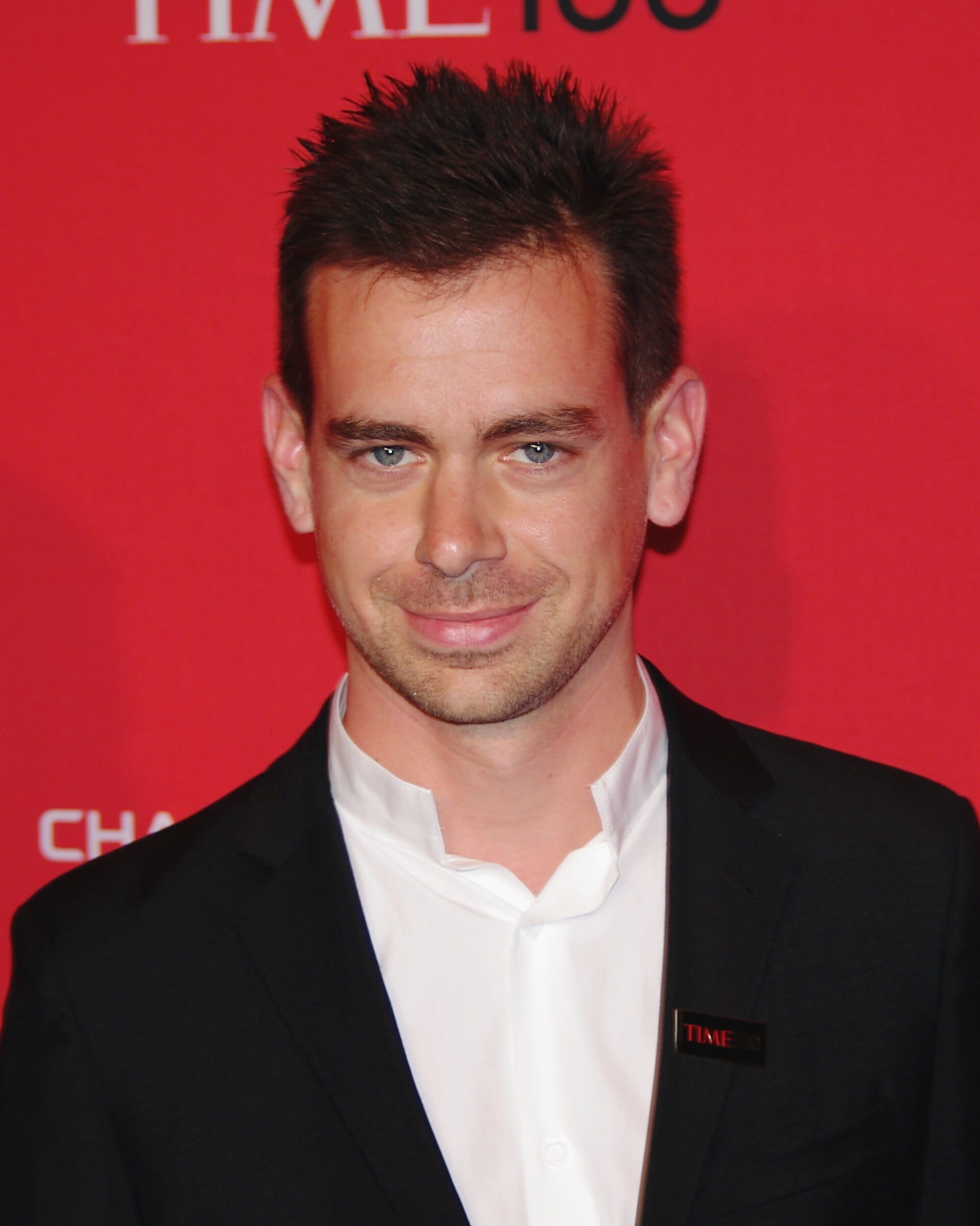 Jack Dorsey, co-founder and chief executive of Block, at the TIME 100 gala in a black suit and white shirt