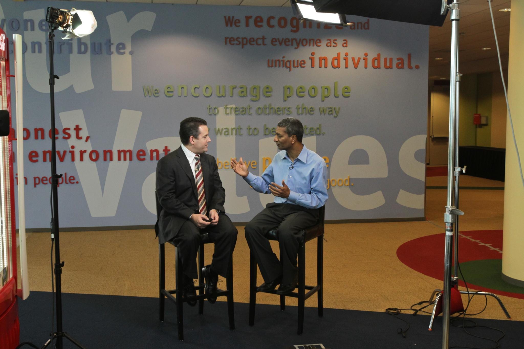 KR Sridhar, Bloom Energy's chief executive, gestures while speaking during a CNBC interview with Jim Goldman
