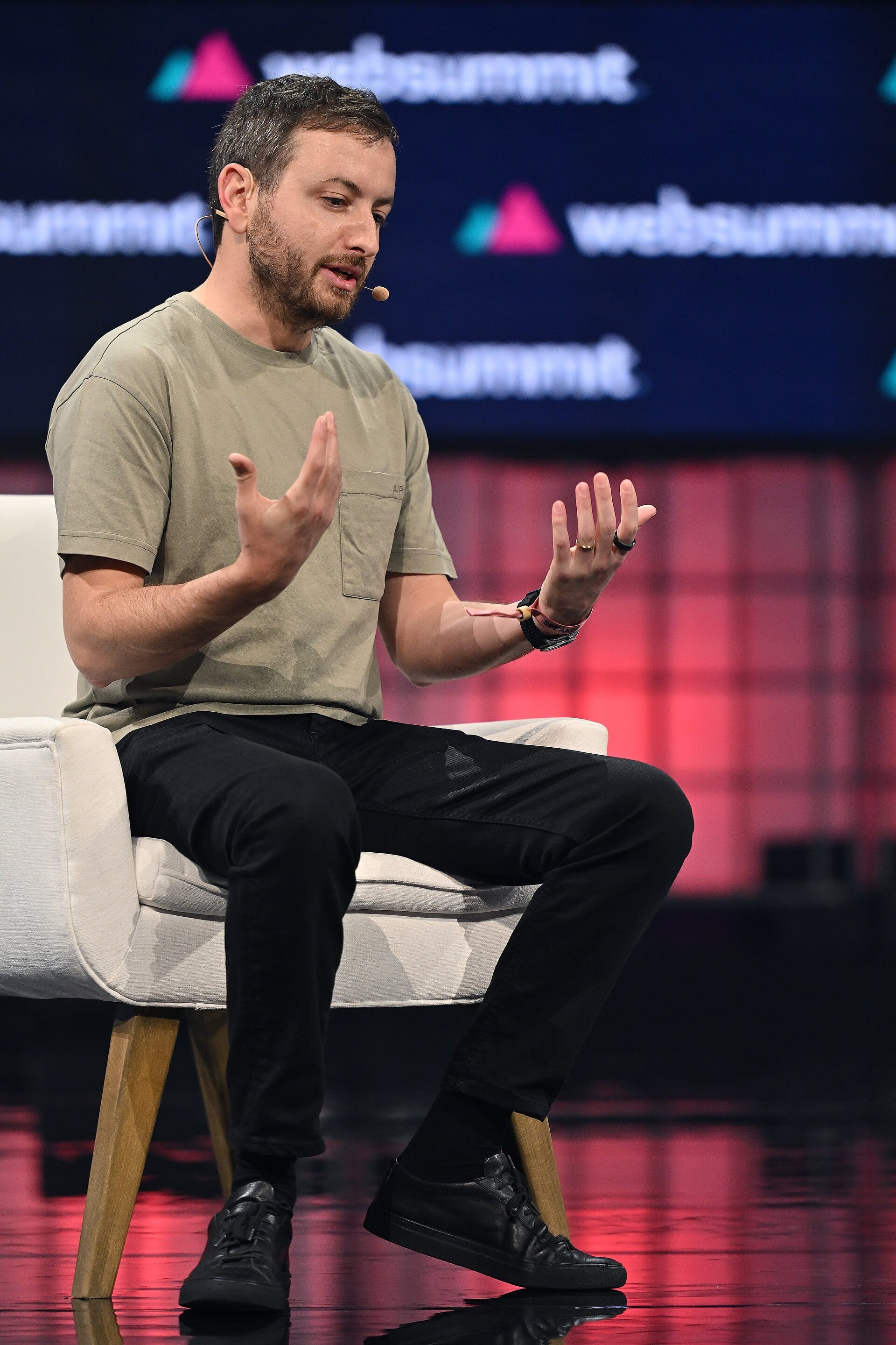 Daniel Yanisse, chief executive of Checkr, speaking on stage at Web Summit in 2023