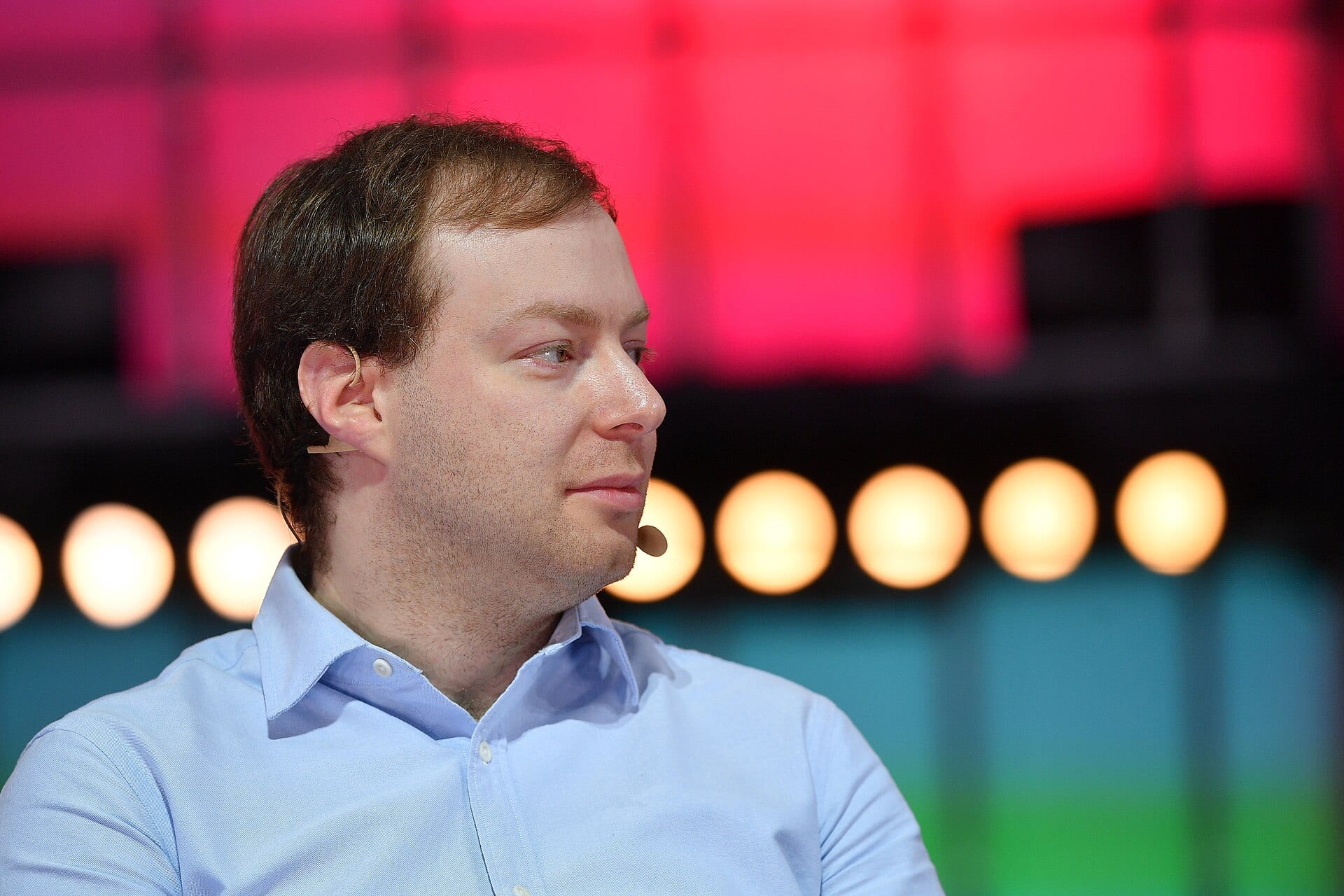 Andrey Khusid, Miro's founder and chief executive, on stage at Web Summit 2022