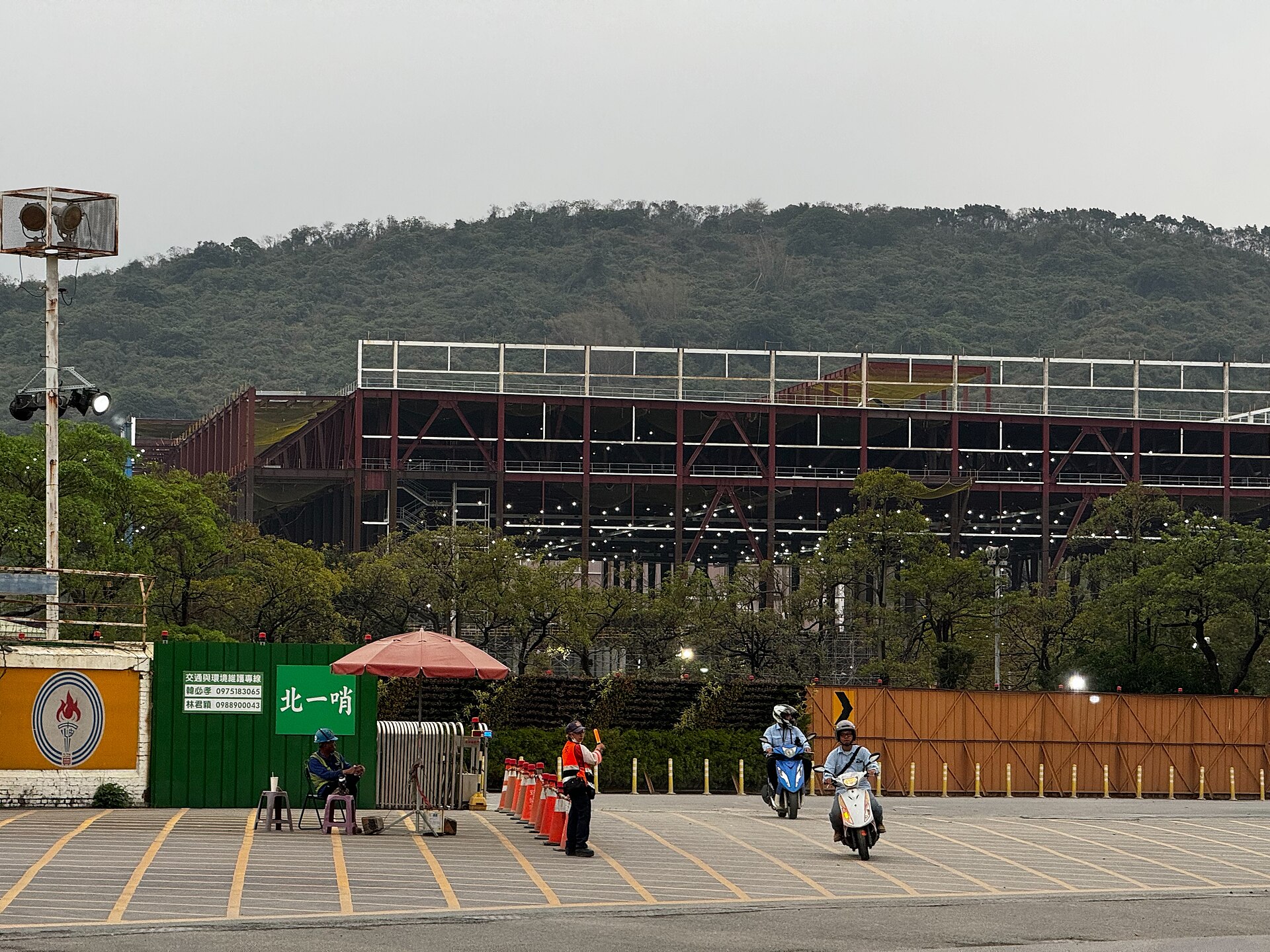 TSMC's Fab 22 under construction in Kaohsiung, Taiwan, in April 2024