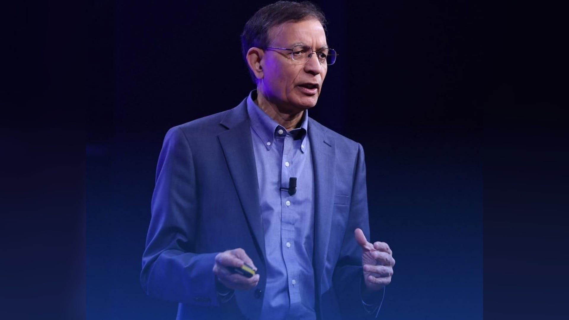 Zscaler CEO Jay Chaudhry speaking on stage