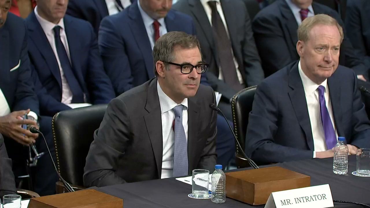 Michael Intrator, CoreWeave's co-founder and chief executive, testifying before the Senate Commerce Committee's AI hearing on May 8, 2025