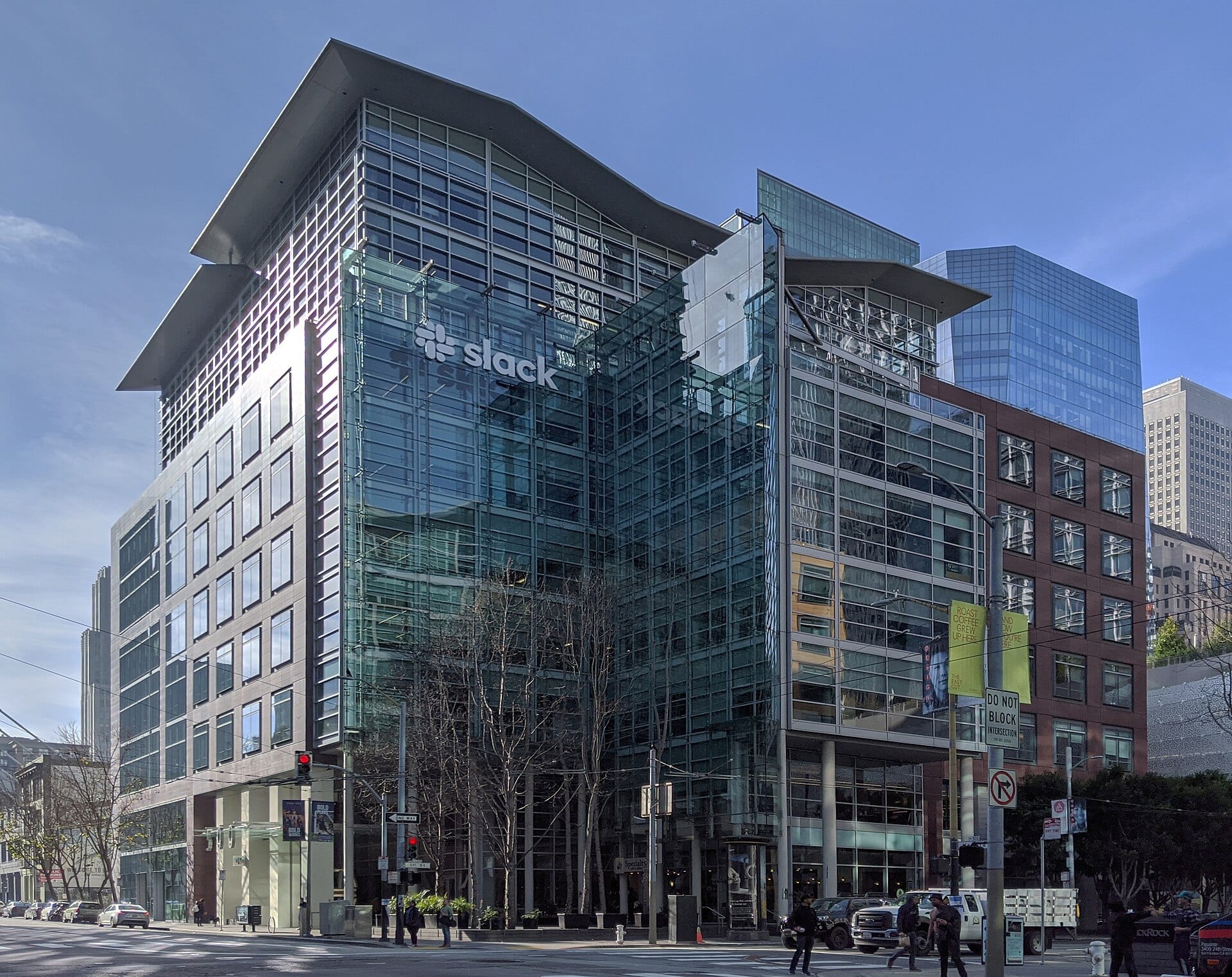 Slack's office building on Howard Street in San Francisco, seen from the north-east