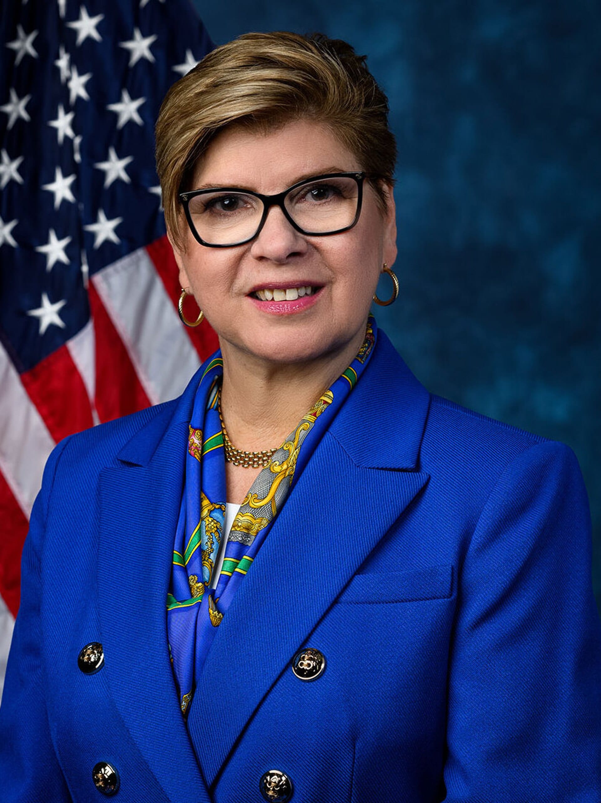 Nellie Pou, Democratic U.S. representative for New Jersey, in her official House portrait