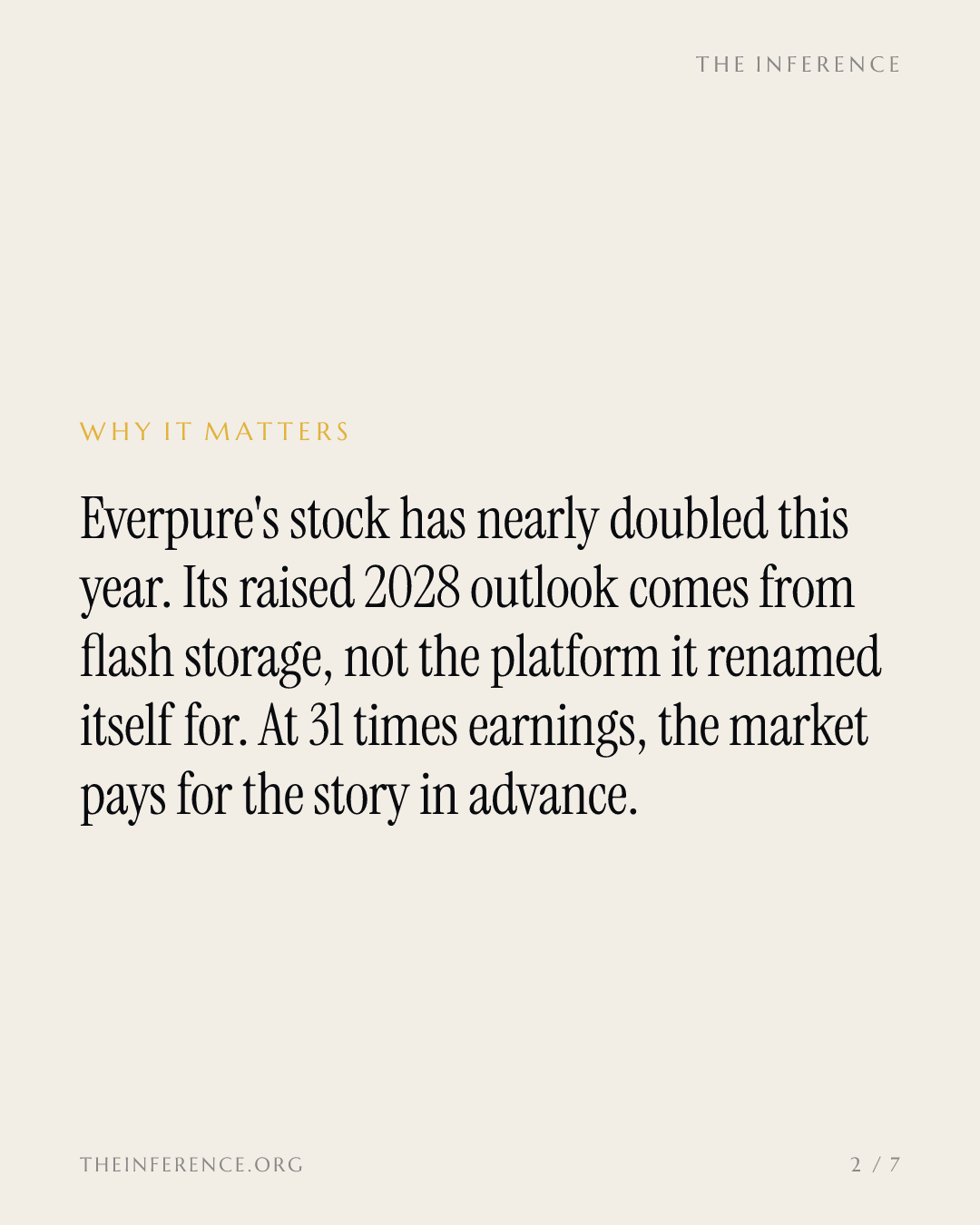 Everpure's raised outlook comes from storage, not the platform it renamed itself for — slide 1