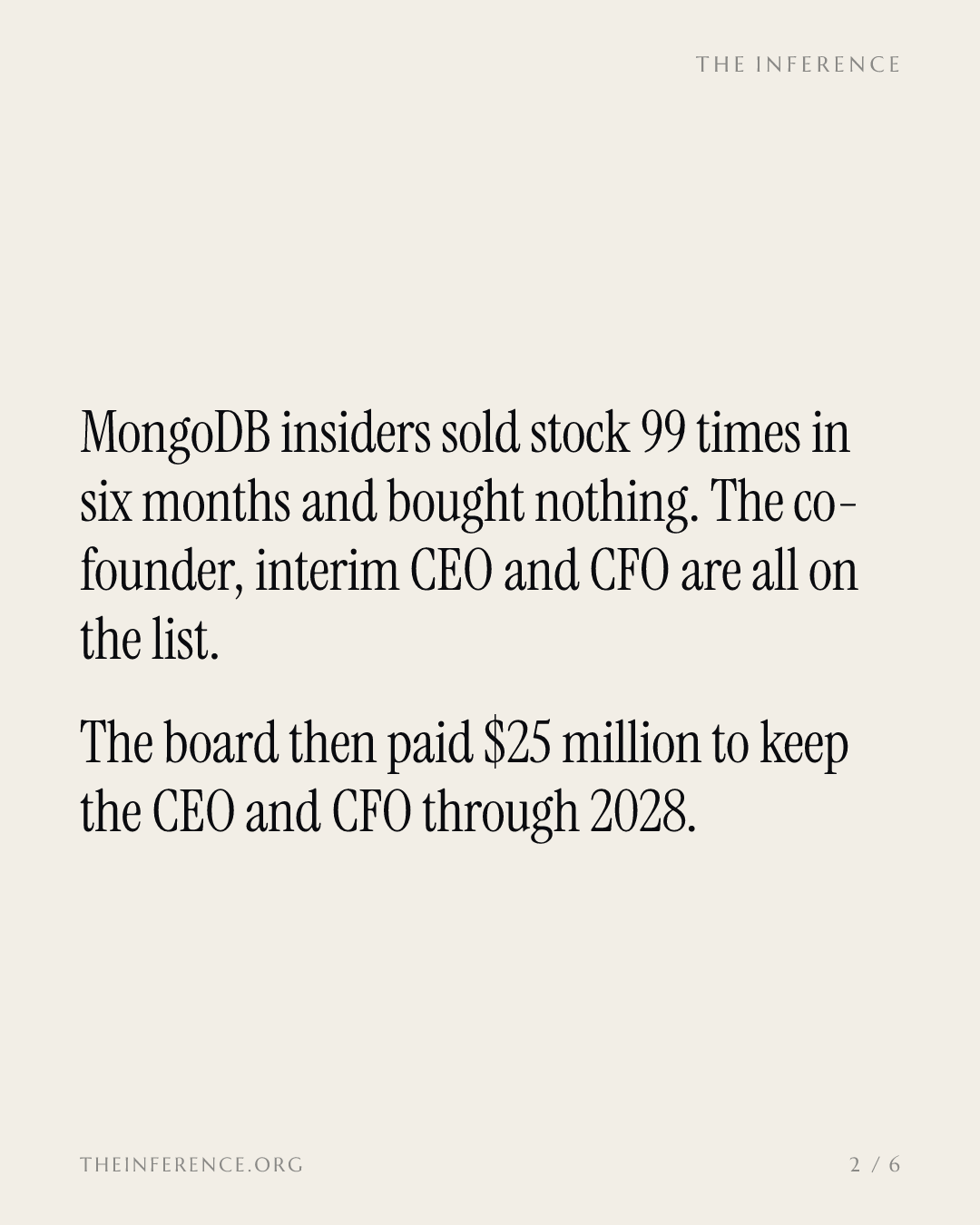 MongoDB's Insiders Sold 99 Times in Six Months and Bought Nothing — slide 1
