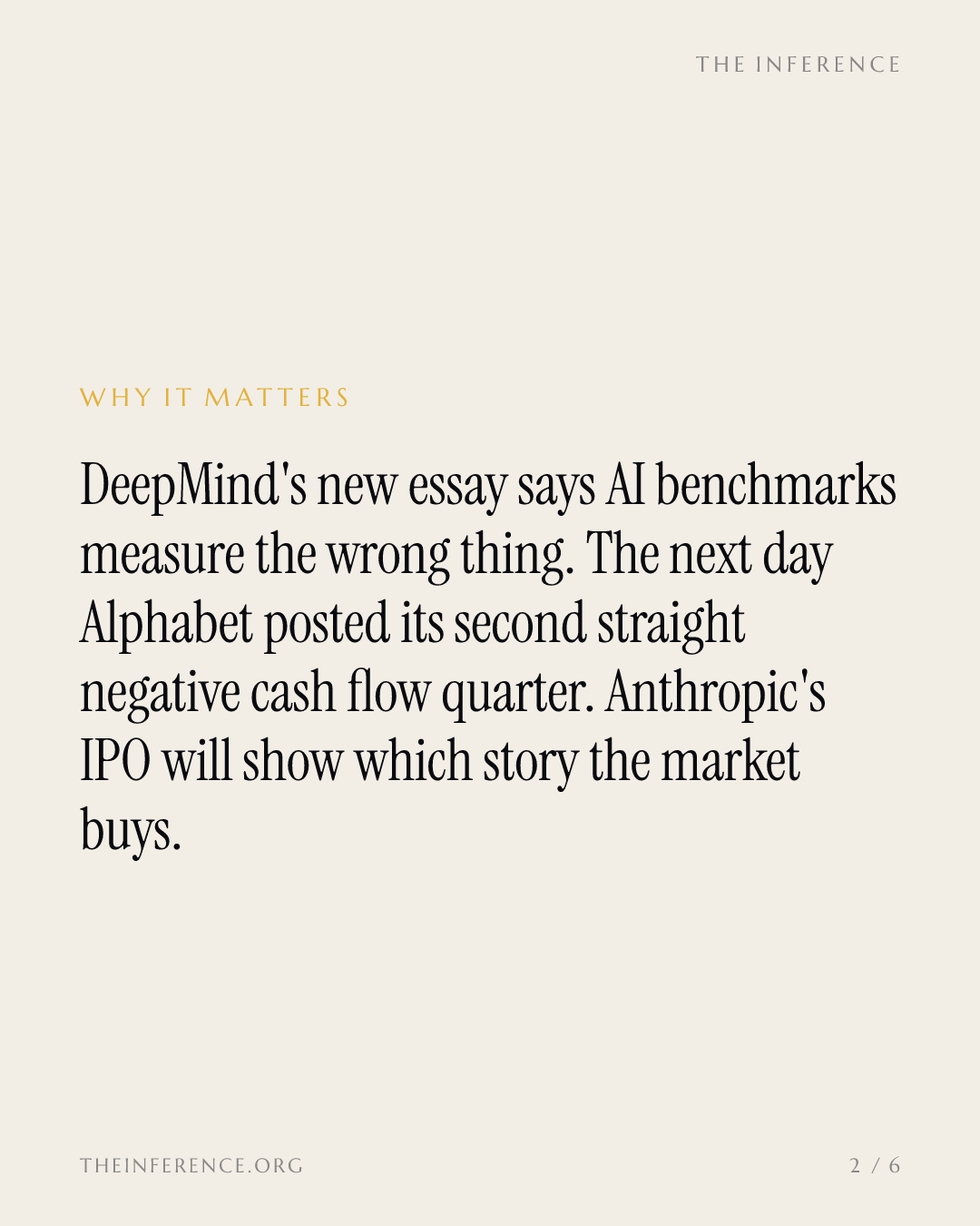DeepMind says coordination beats benchmarks while Alphabet posts negative $9.07 billion free cash flow — slide 1