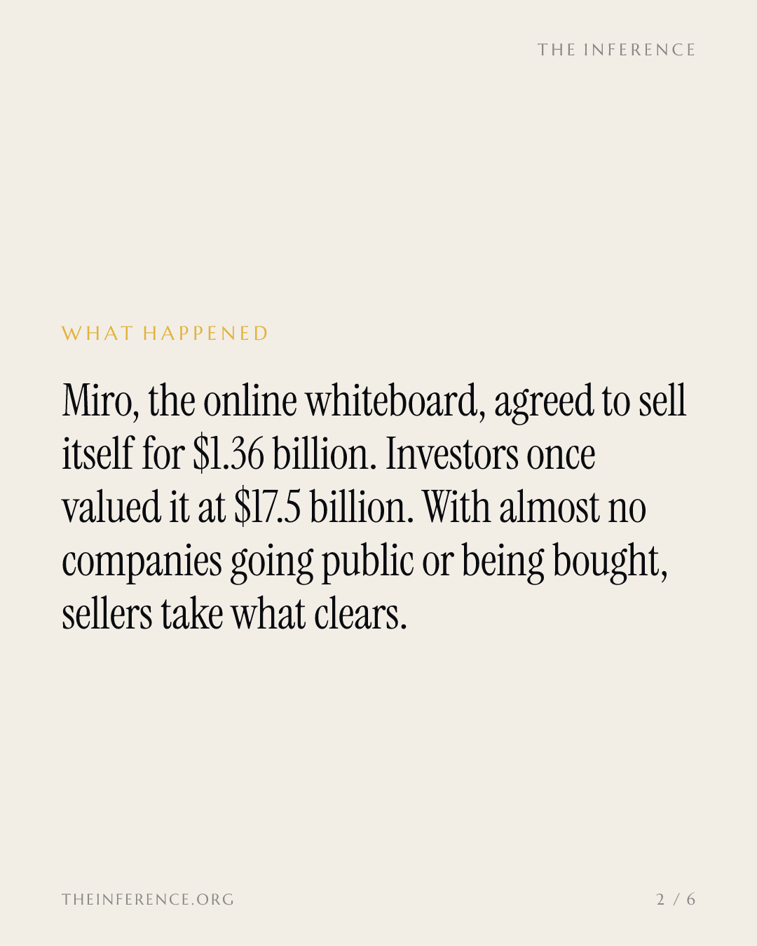 The exit drought is Bending Spoons' supply chain — slide 1
