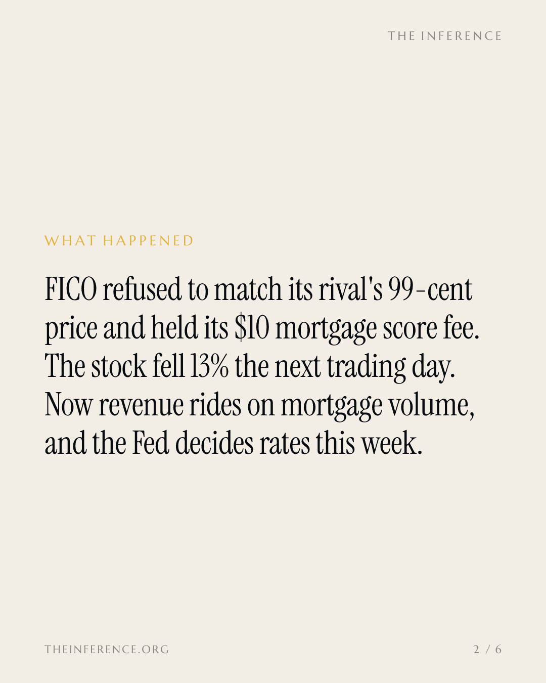 FICO holds its $10 mortgage toll as the regulator and the bureaus close in — slide 1