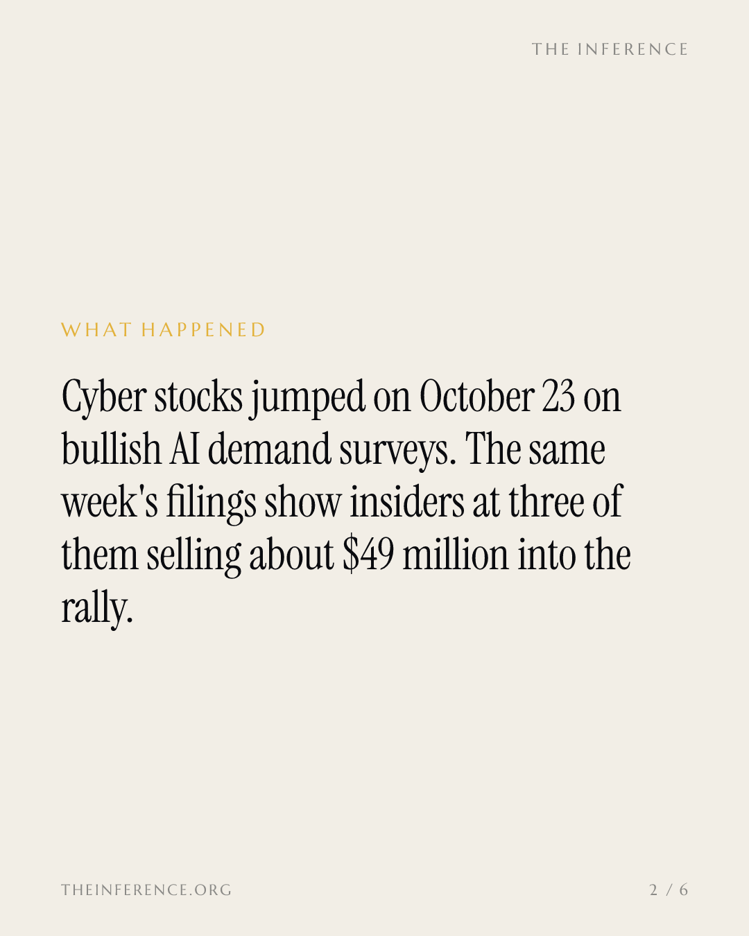 SailPoint, Rubrik and SentinelOne insiders sold about $49 million while cyber stocks rallied — slide 1
