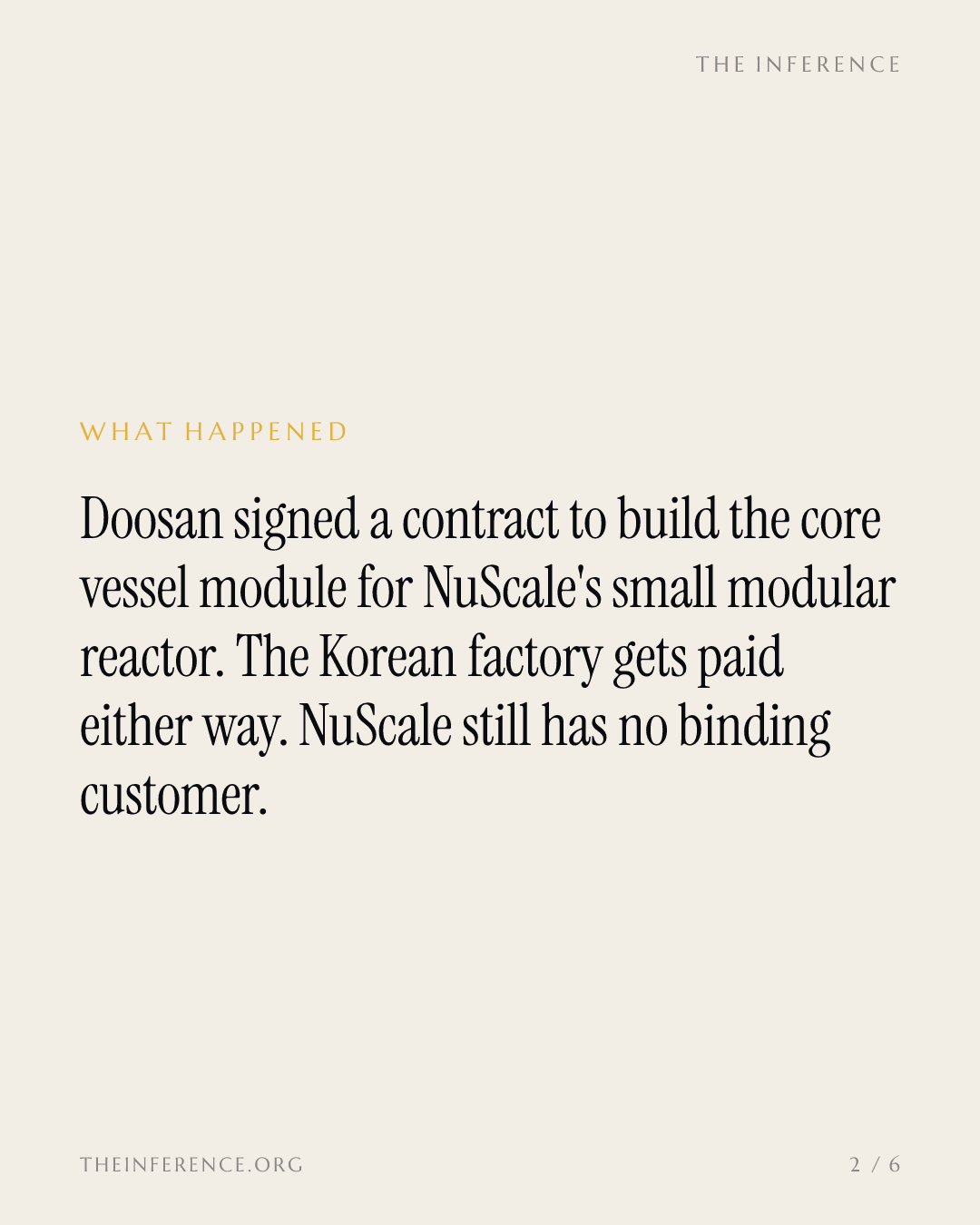 Doosan gets paid to build the reactor NuScale still has to sell — slide 1