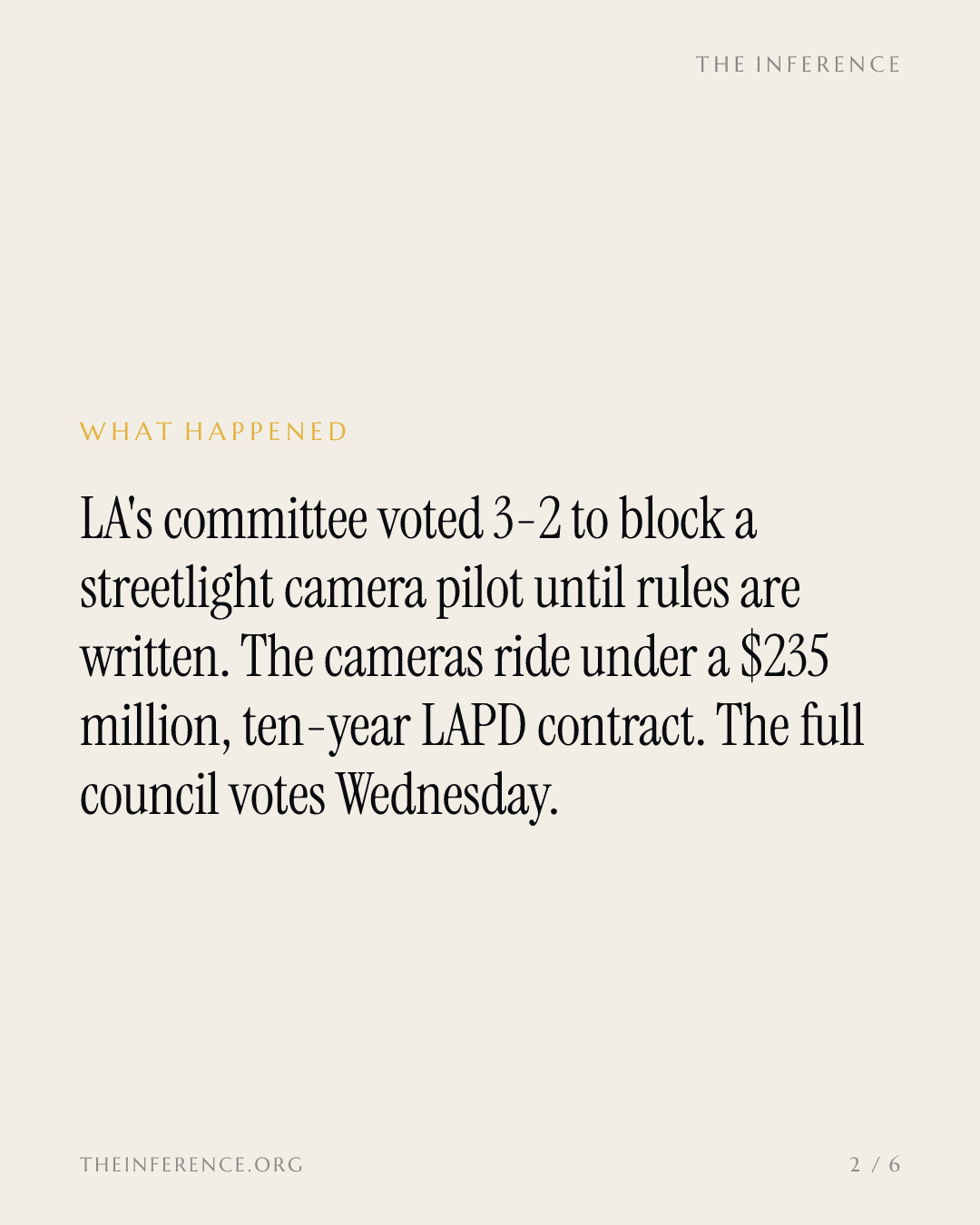 Axon's $235 million LAPD deal hits a 3-2 committee vote demanding rules before the cameras go up — slide 1