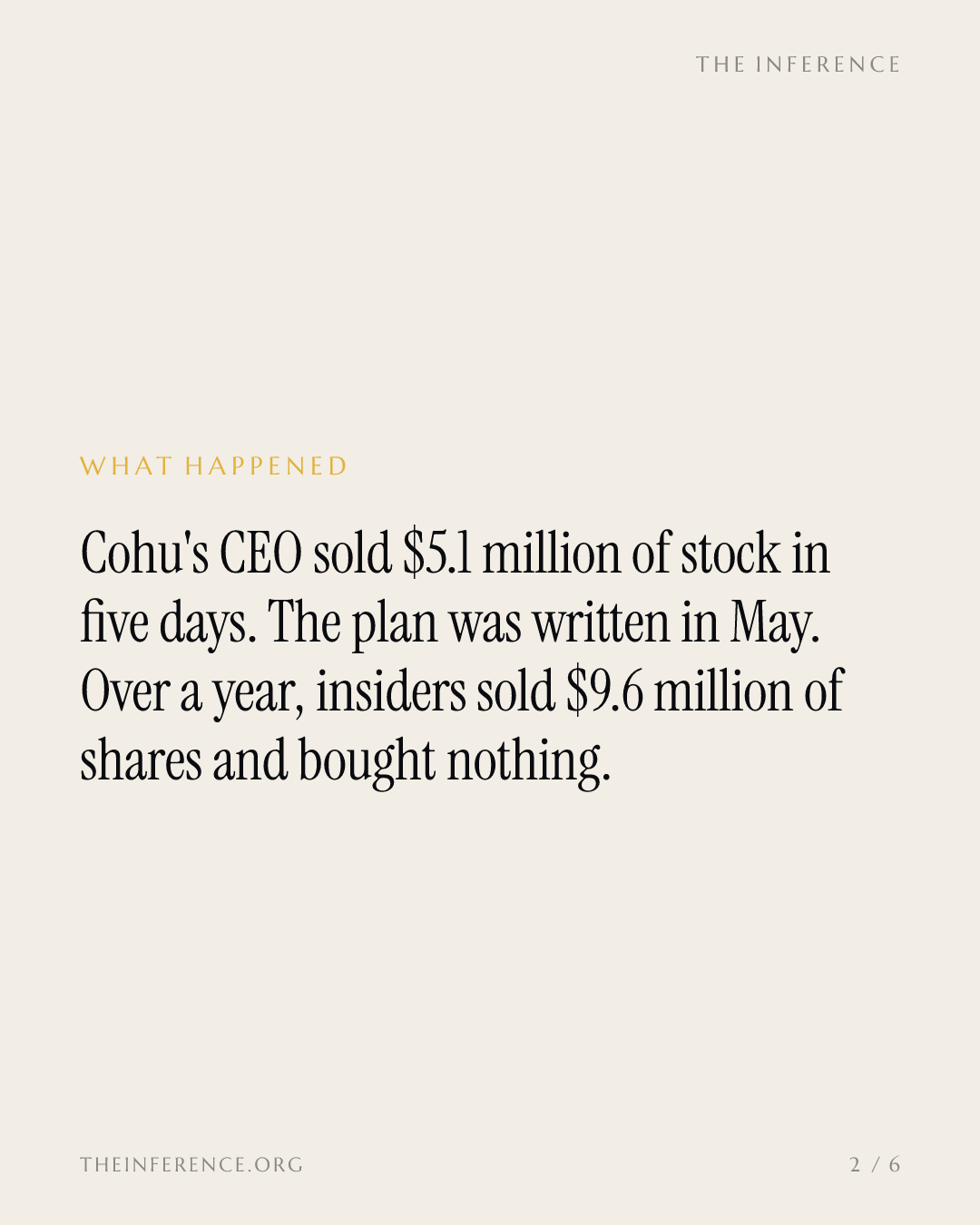 Cohu's CEO sold $5.1 million in five days, and no insider has bought a share in a year — slide 1